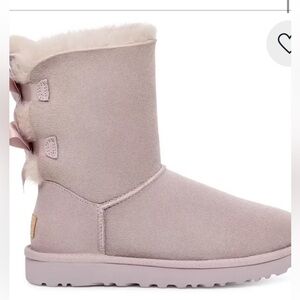 UGG Bailey Bow II Boot in Pale Smoke RARE Size Women’s 8 New in Box Never Worn!